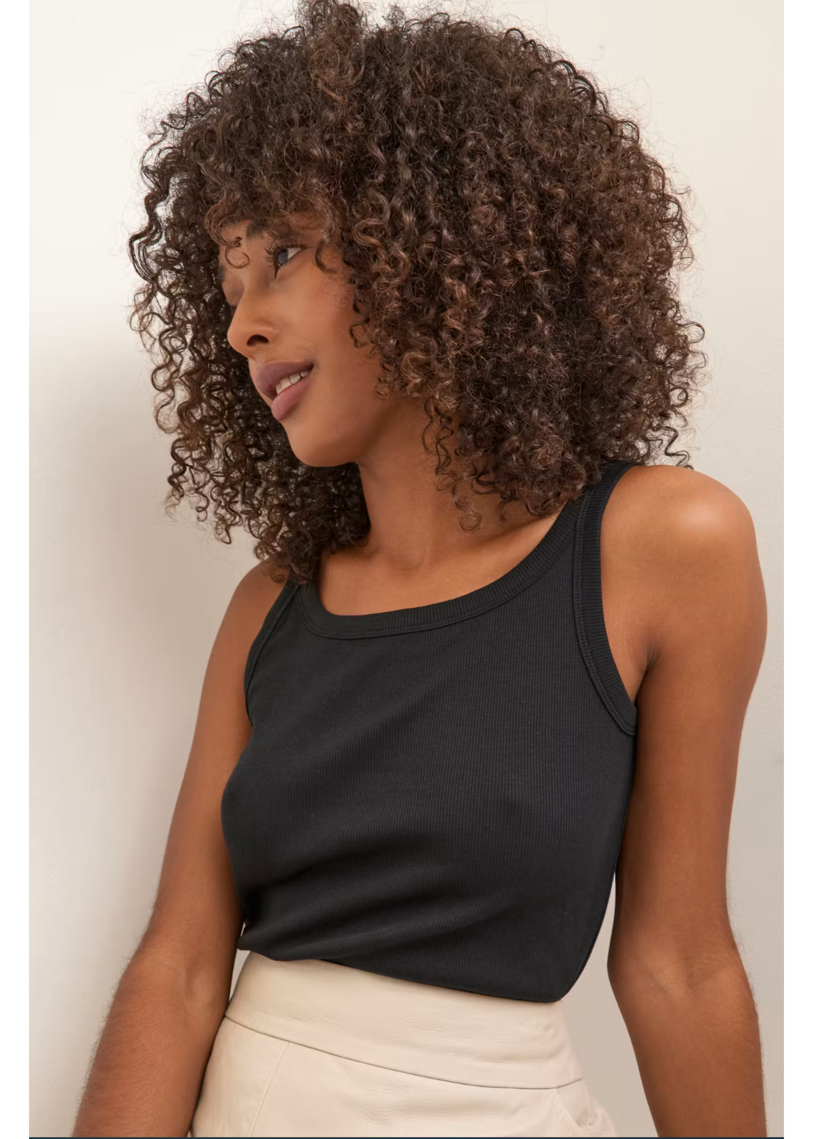 KAFFE KACARNA TANK TOP BLACK 10507348