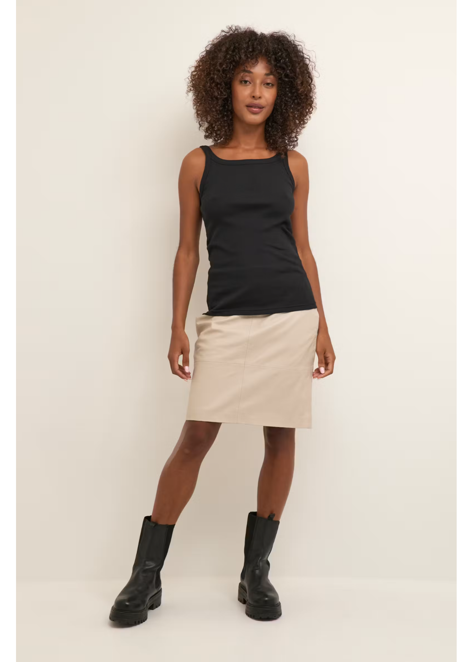 KAFFE KACARNA TANK TOP BLACK 10507348