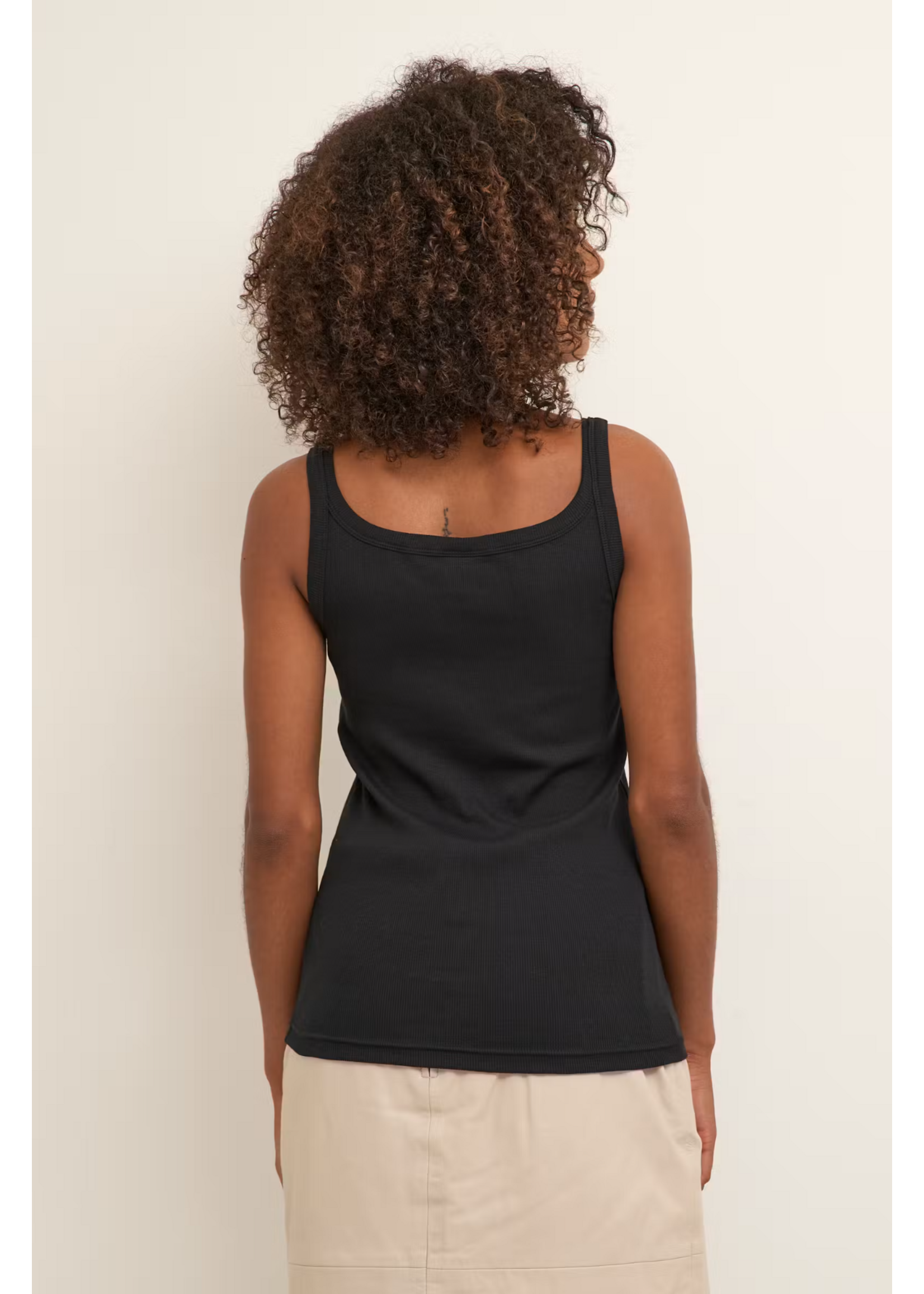 KAFFE KACARNA TANK TOP BLACK 10507348