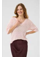 KAFFE KALOURINE V-NECK PULLOVER LOTUS