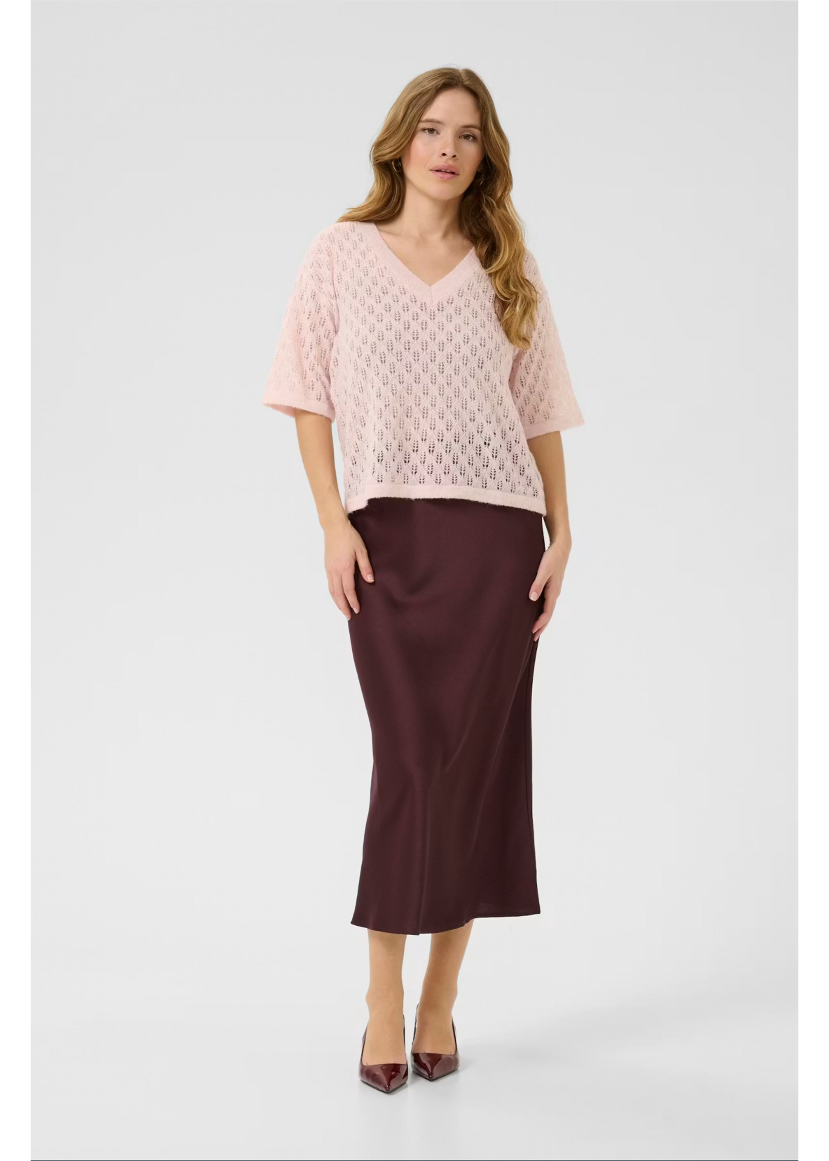 KAFFE KALOURINE V-NECK PULLOVER LOTUS 10510171