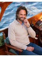 NEW ZEALAND AUCKLAND POLO LONG SLEEVE TAN SAND MELANGE