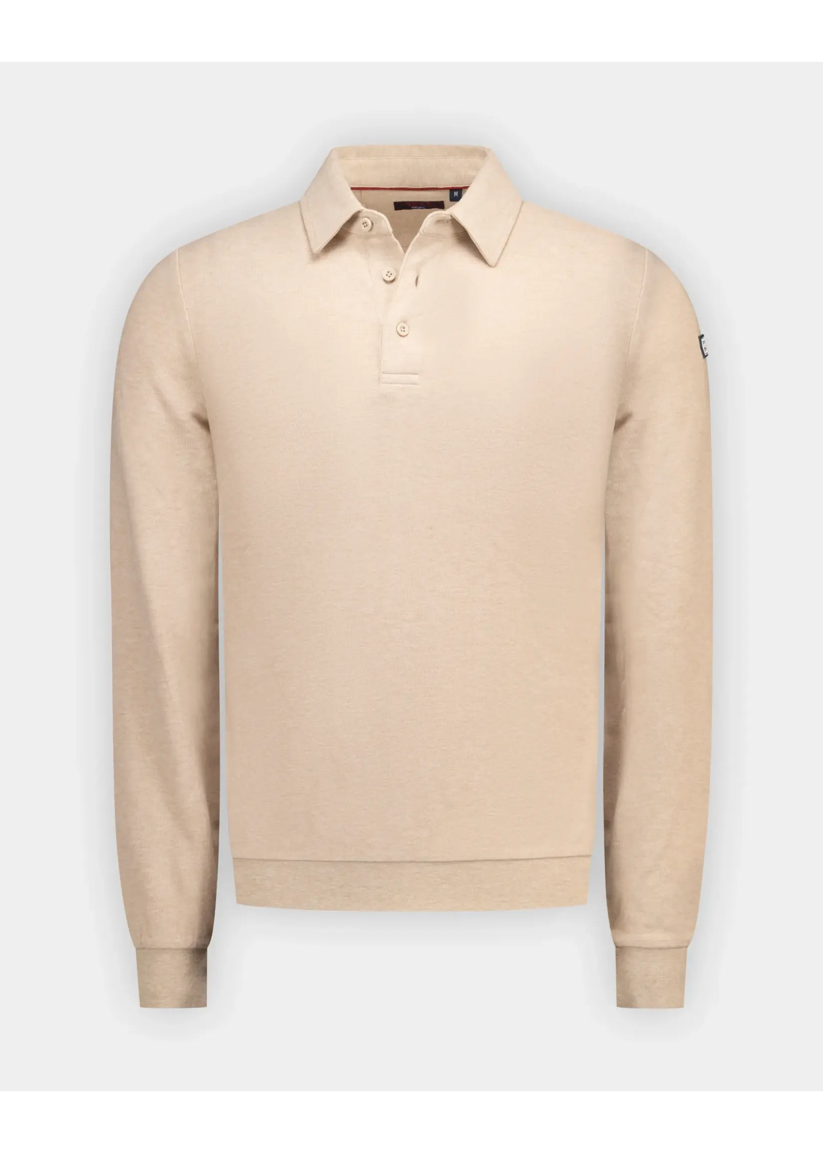 NEW ZEALAND AUCKLAND POLO LONG SLEEVE TAN SAND MELANGE 26GN202/1158