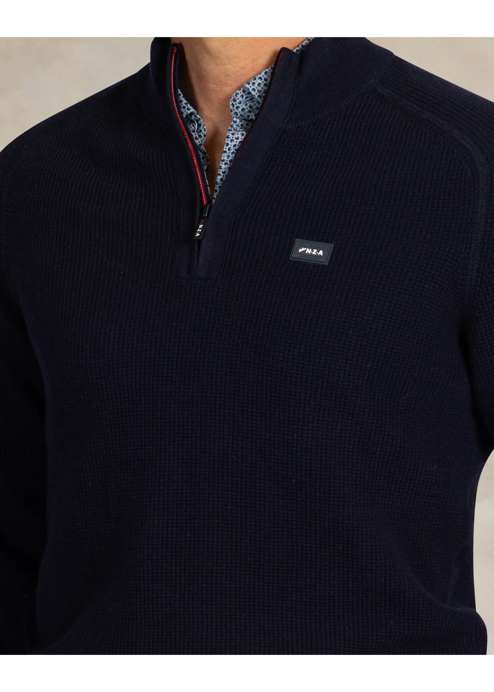 NEW ZEALAND AUCKLAND PULLOVER HALF ZIP OXFORD NAVY MELANGE 26GN491/2668