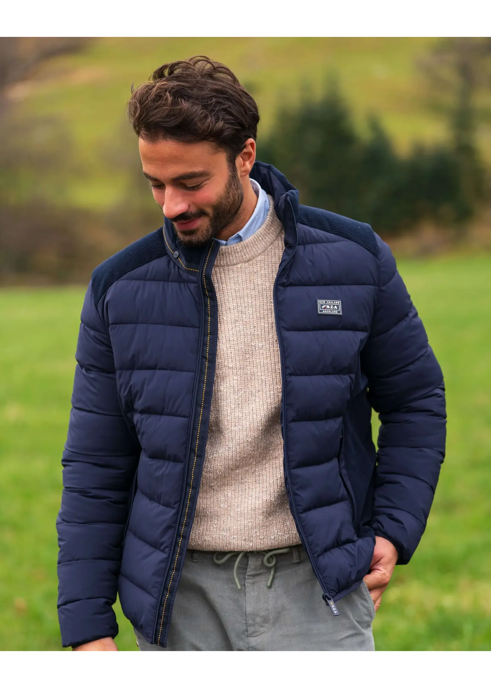 NEW ZEALAND AUCKLAND JACKET PADDED OXFORD NAVY 26HN801/2664