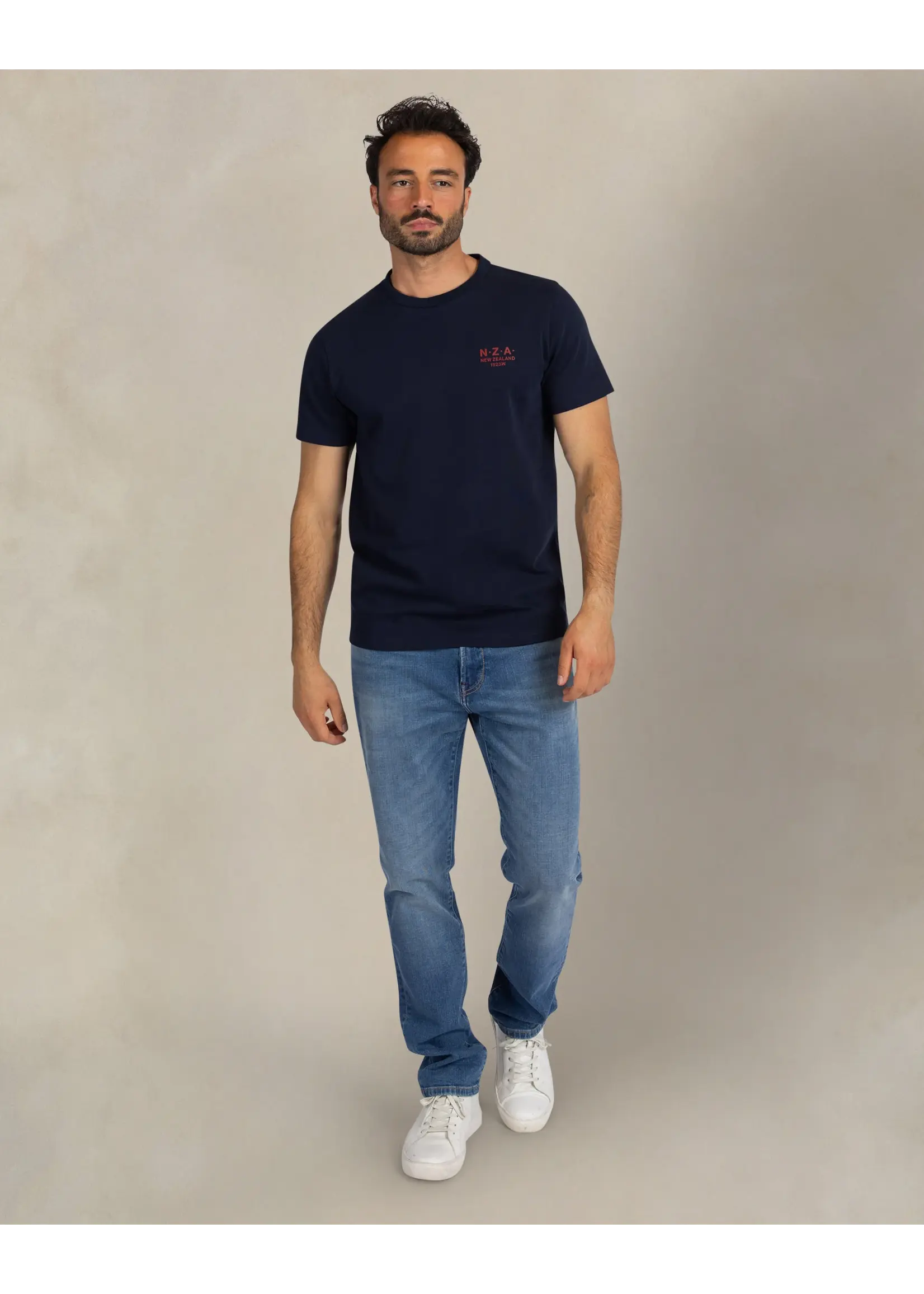 NEW ZEALAND AUCKLAND TEE ROUND NECK OXFORD NAVY 26GN710/2664