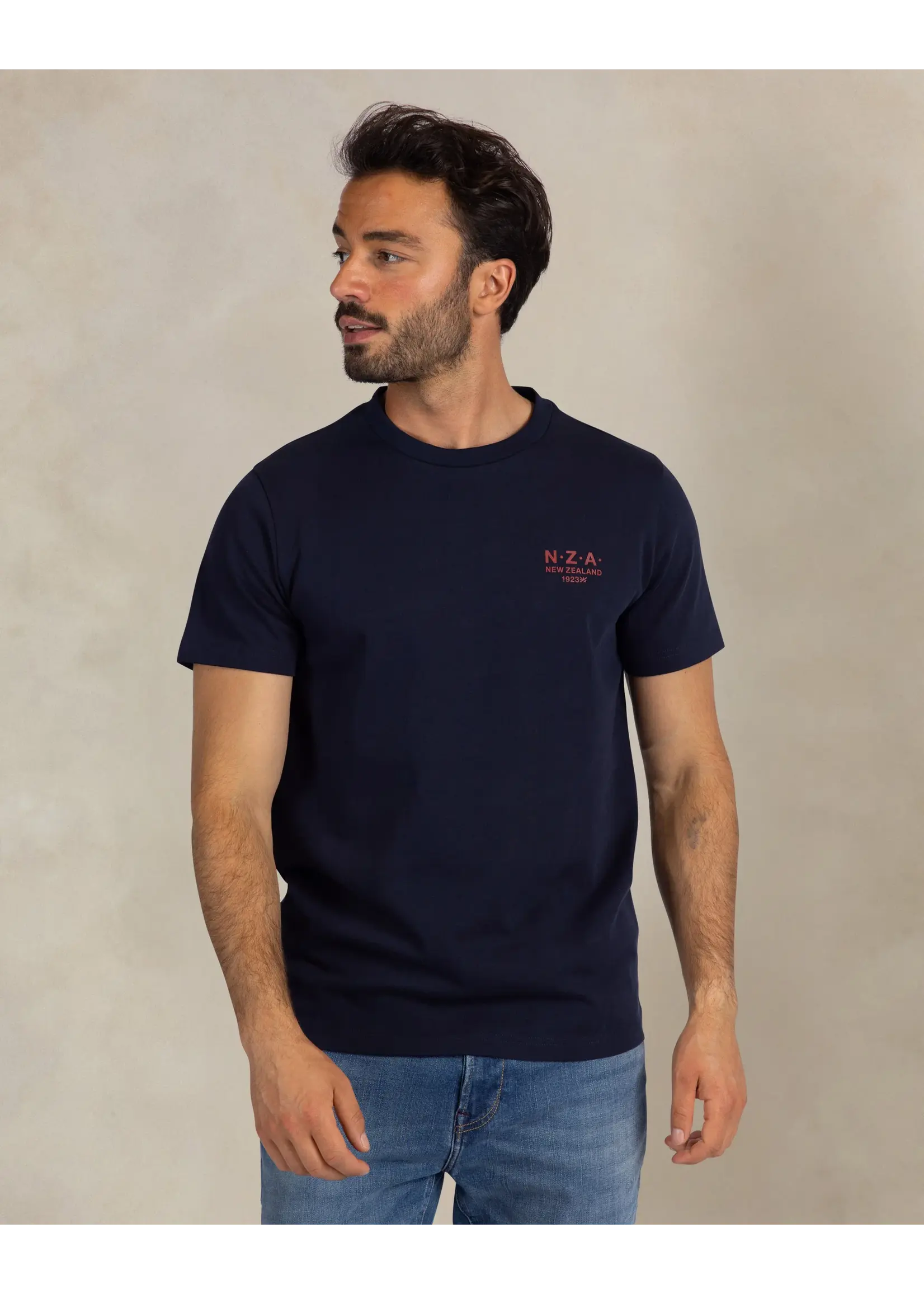 NEW ZEALAND AUCKLAND TEE ROUND NECK OXFORD NAVY 26GN710/2664