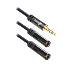 EW9238 audio kabel 3.5mm 2 x 3.5mm Zwart