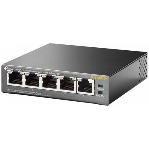 TP-Link TP-LINK TL-SG1005P Unmanaged Gigabit Ethernet (10/100/1000) Power over Ethernet (PoE) Zwart