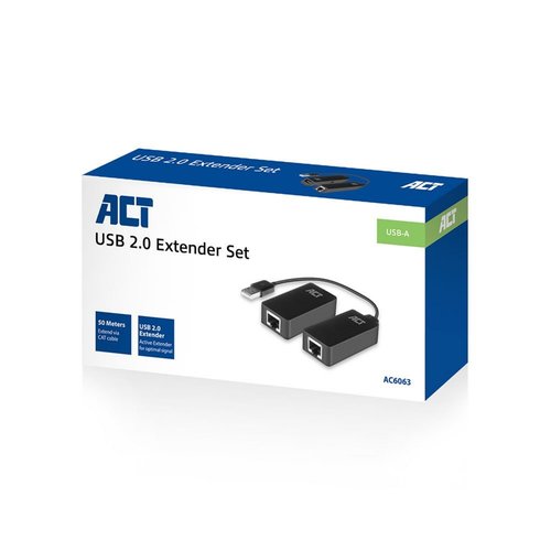 ACT AC6063 USB Extender set over UTP, tot 50 meter