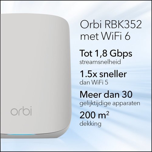 Netgear NETGEAR Orbi RBK352 AX1800 WiFi 6 Dual-band Mesh System