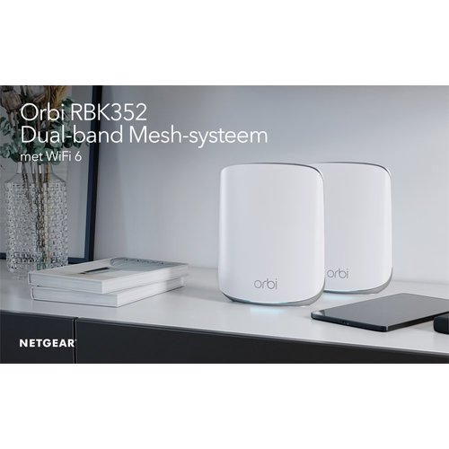 Netgear NETGEAR Orbi RBK352 AX1800 WiFi 6 Dual-band Mesh System