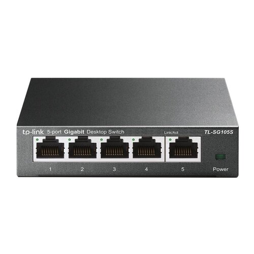 TP-Link TP-LINK TL-SG105S Unmanaged L2 Gigabit Ethernet (10/100/1000) Zwart