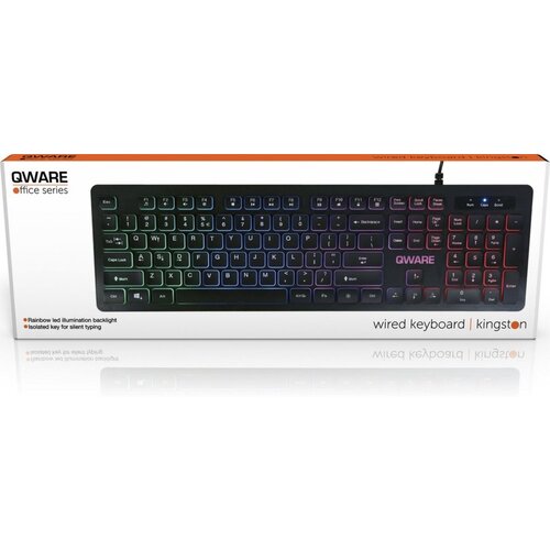 QWare QWARE Wired keyboard Kingston Zwart
