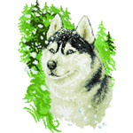 Freyja Diamond Painting - Husky - 34.5x25.5cm