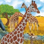 Craft Buddy Diamond Painting - Card Kit - Gentle Giraffe - 18x18cm