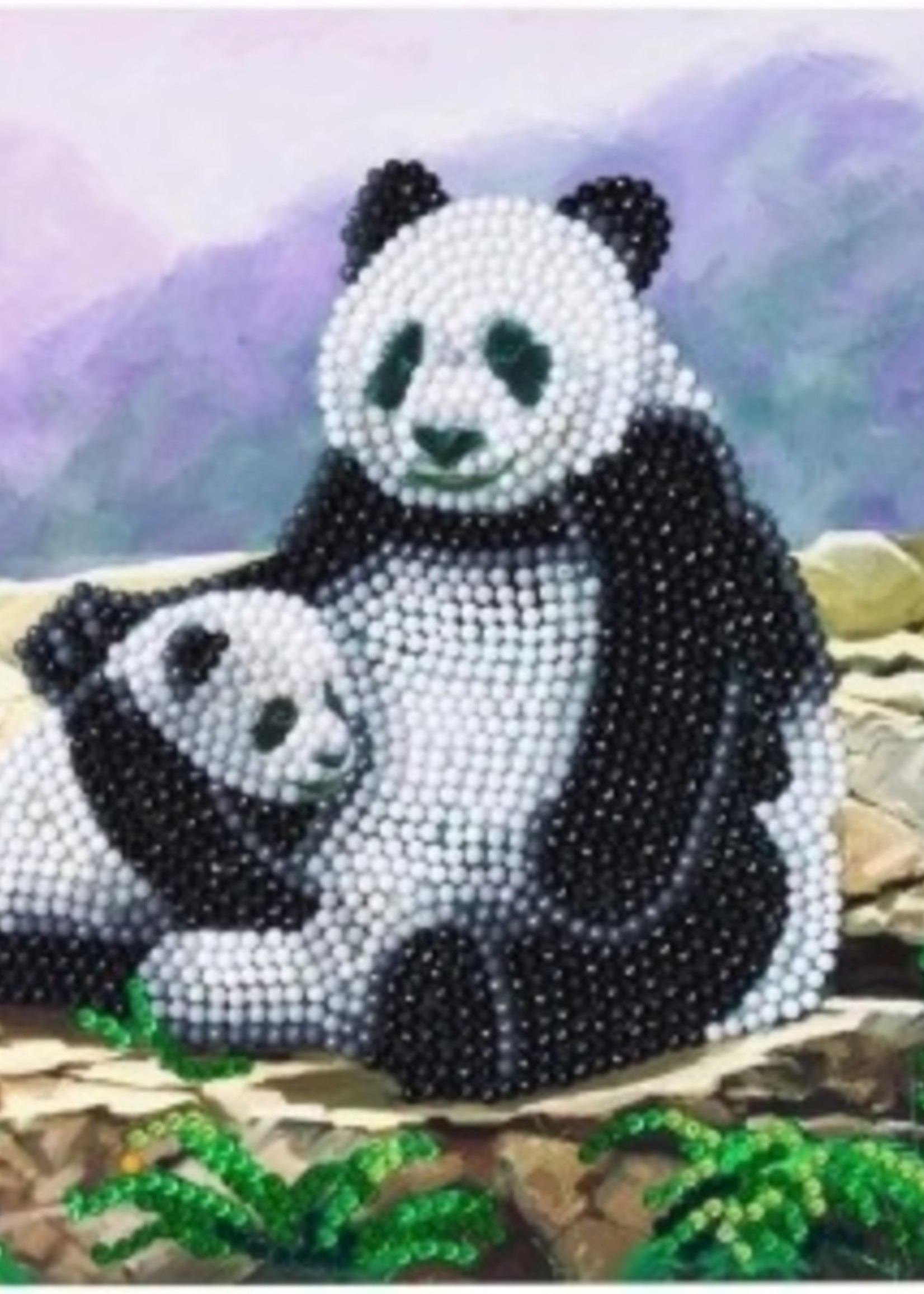 Craft Buddy Diamond Painting - Card Kit - Panda Bear - 18x18cm