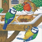 Craft Buddy Diamond Painting - Hungry Birds - 30x30cm (Volledig)