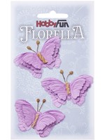 Hobbyfun Hobbyfun - Florella - Vlinder Lavendel 6 cm