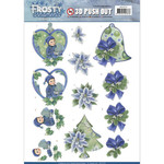 Find It Media 3D Push Out - Jeanine's Art - Frosty Ornaments - Green Ornaments