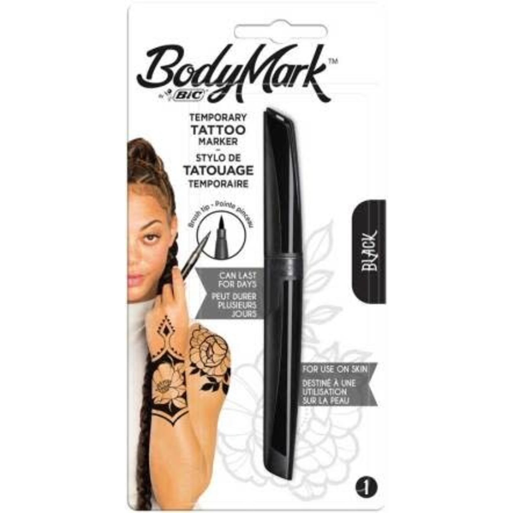 Bic Tijdelijke tattoo marker "BodyMark" 1 stuk - Zwart