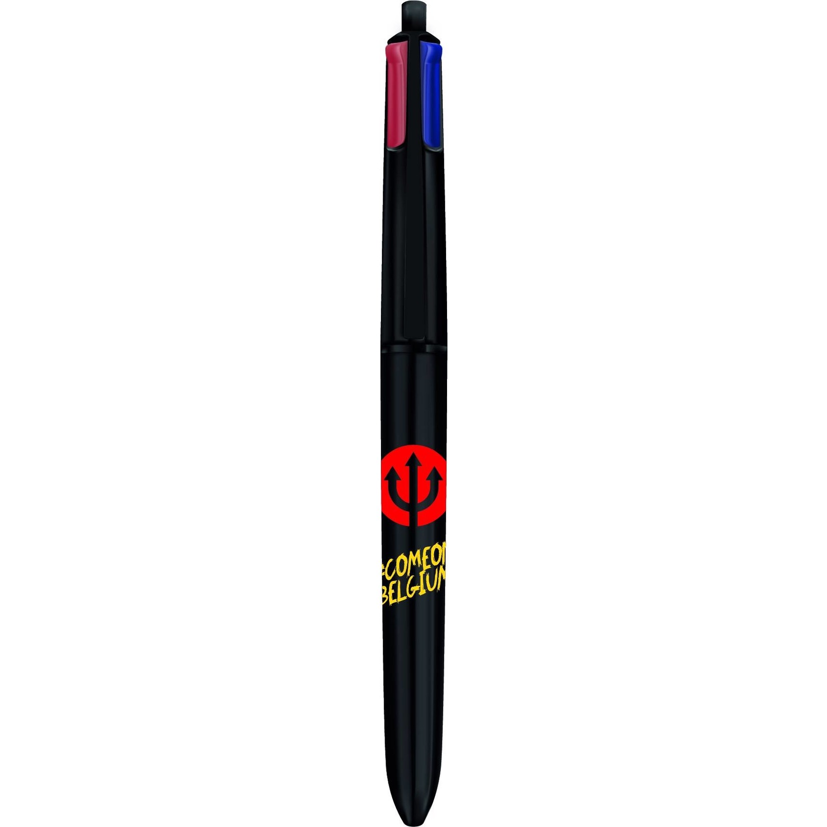 Bic 4-kleuren balpen "Red Devils" medium 1.0mm, 1 stuk - Assortie