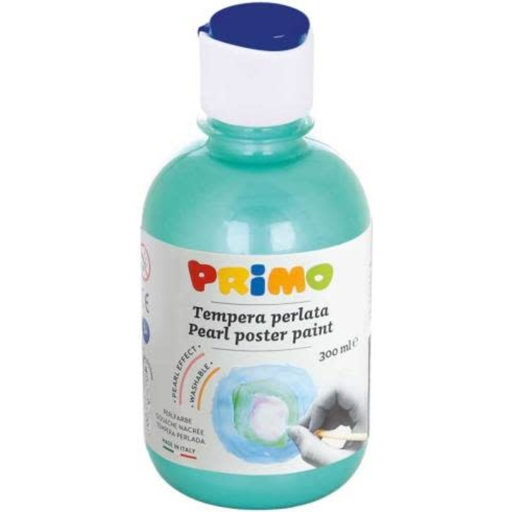 Primo Plakkaatverf "Tempera Pearl" fles van 300ml, ready-mix - Licht Groen n° 610