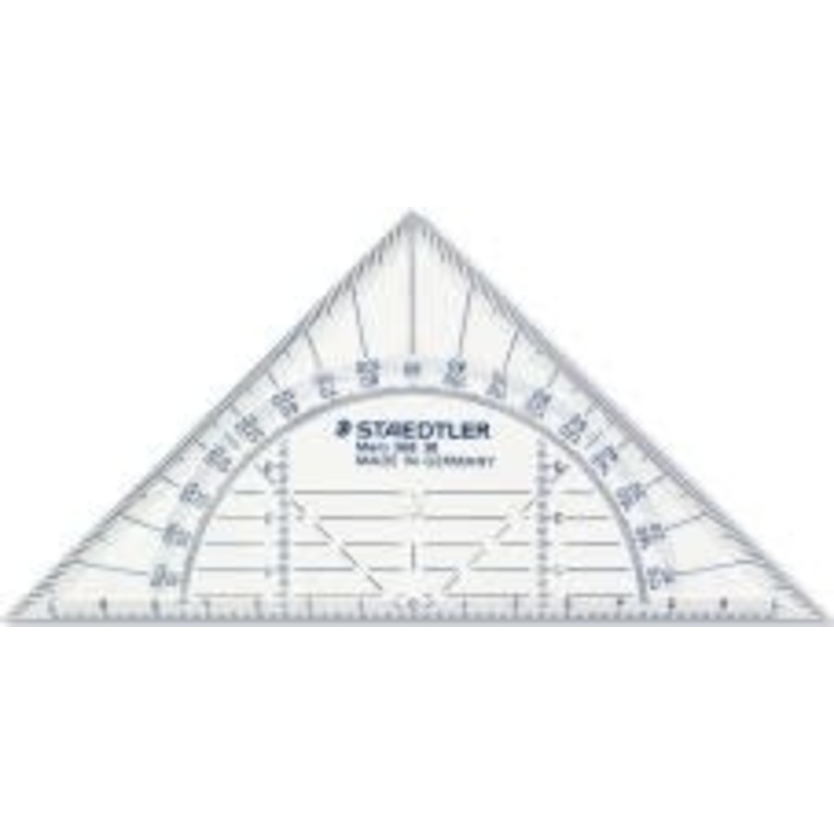 Wescott Geodriekhoek "Mars" 16cm, onbreekbaar - met inktrand