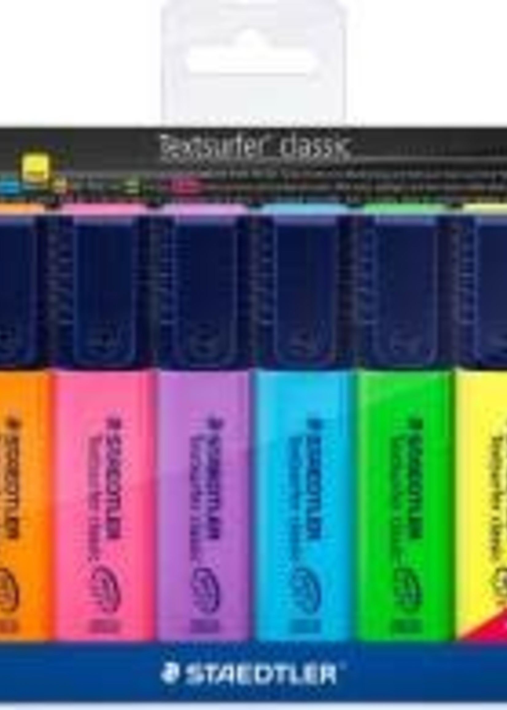 Staedtler Overlijner "Textsurfer Classic" set van 6 + 2 gratis - Assortie