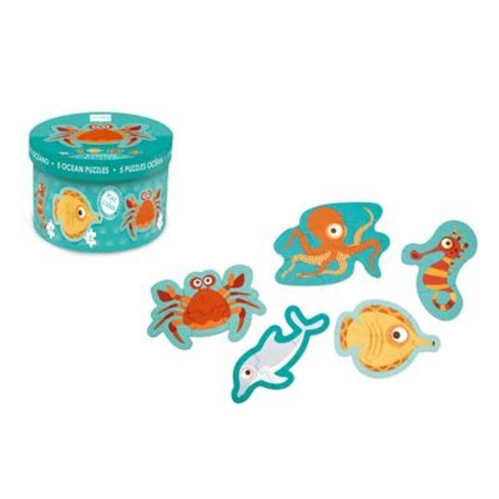 scratch BEGINNERSPUZZELS - OCEAAN ca. 15-27cm, met 5 puzzels 3-4-5-6-8 stuks, 2+