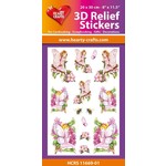 Hearty Crafts 3D Relief Stickers A4 -Garden Fairies