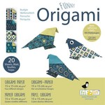 fridolin Funny Origami: PARKIET 15x15cm, 20 bladen met 4 verschillende tekeningen