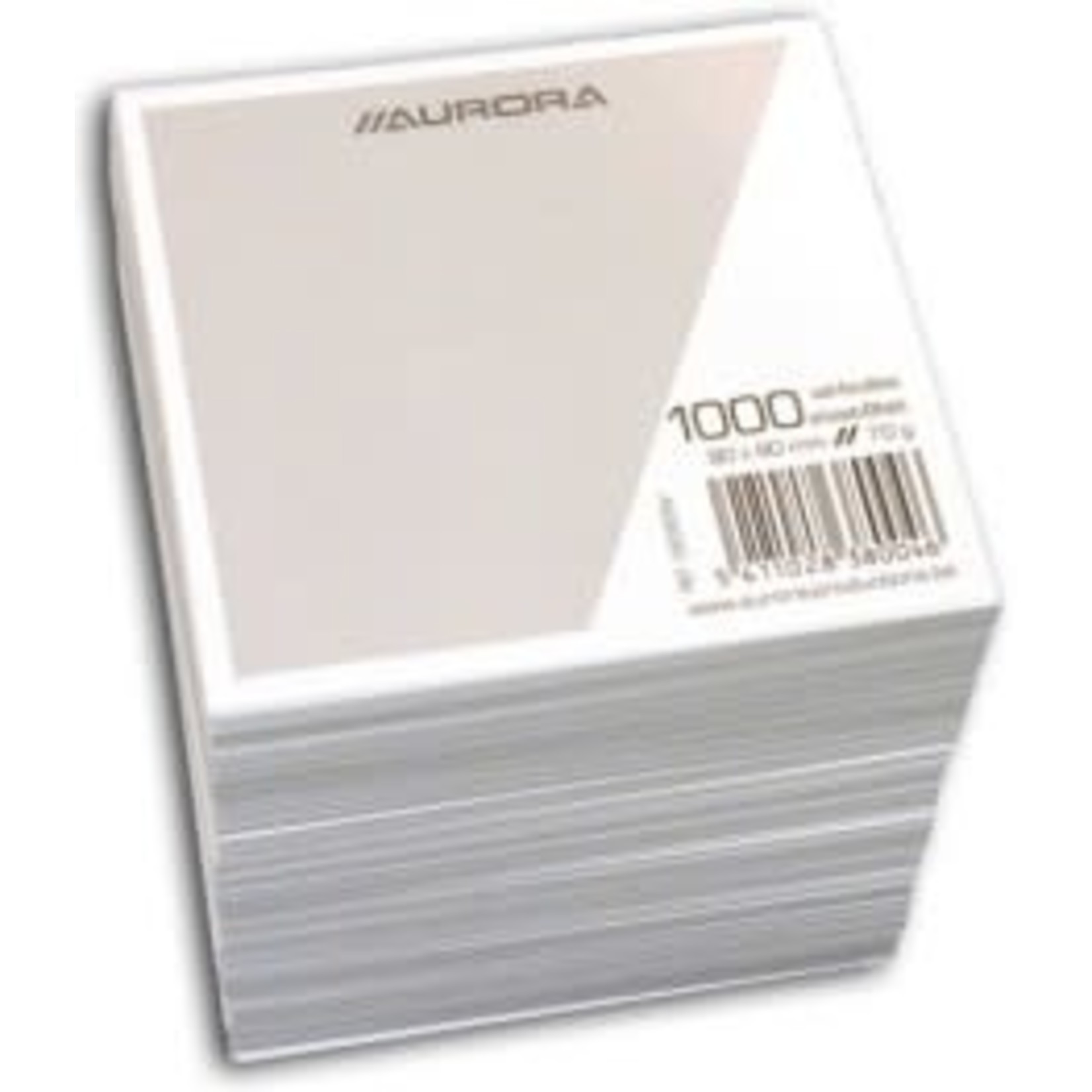 Aurora Vulling voor memokubus, witte blaadjes 90x90mm - 1000 vel