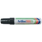 artline Permanente Marker "100N" schuine punt, 7.5-12mm - Zwart