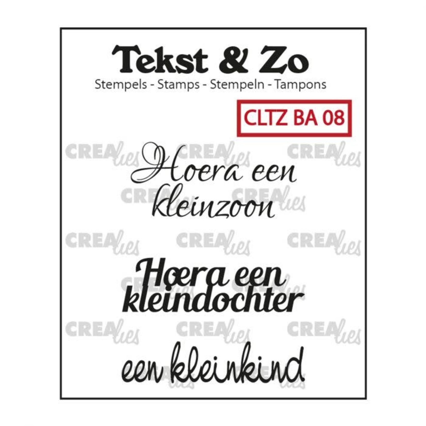 Vaessen Creative Text & Zo tekst stempel Nederlands "Baby"