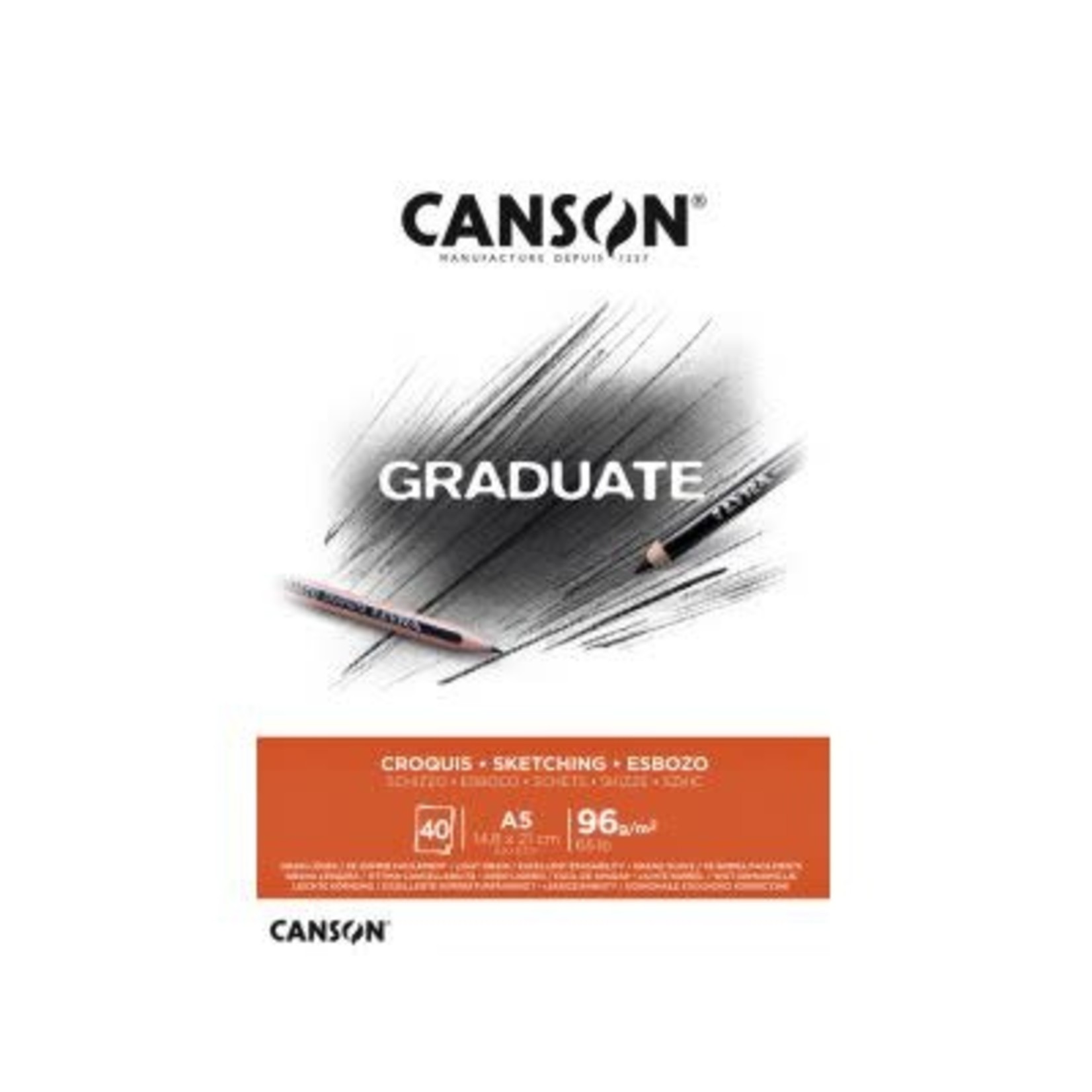 Canson Schetsboek Graduate Croquis A5 -  96gr - 40vel