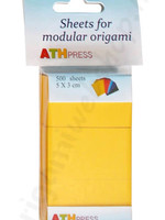 ATH press Blaadjes Voor 3D Origami  fluo Geel 500 blaadjes