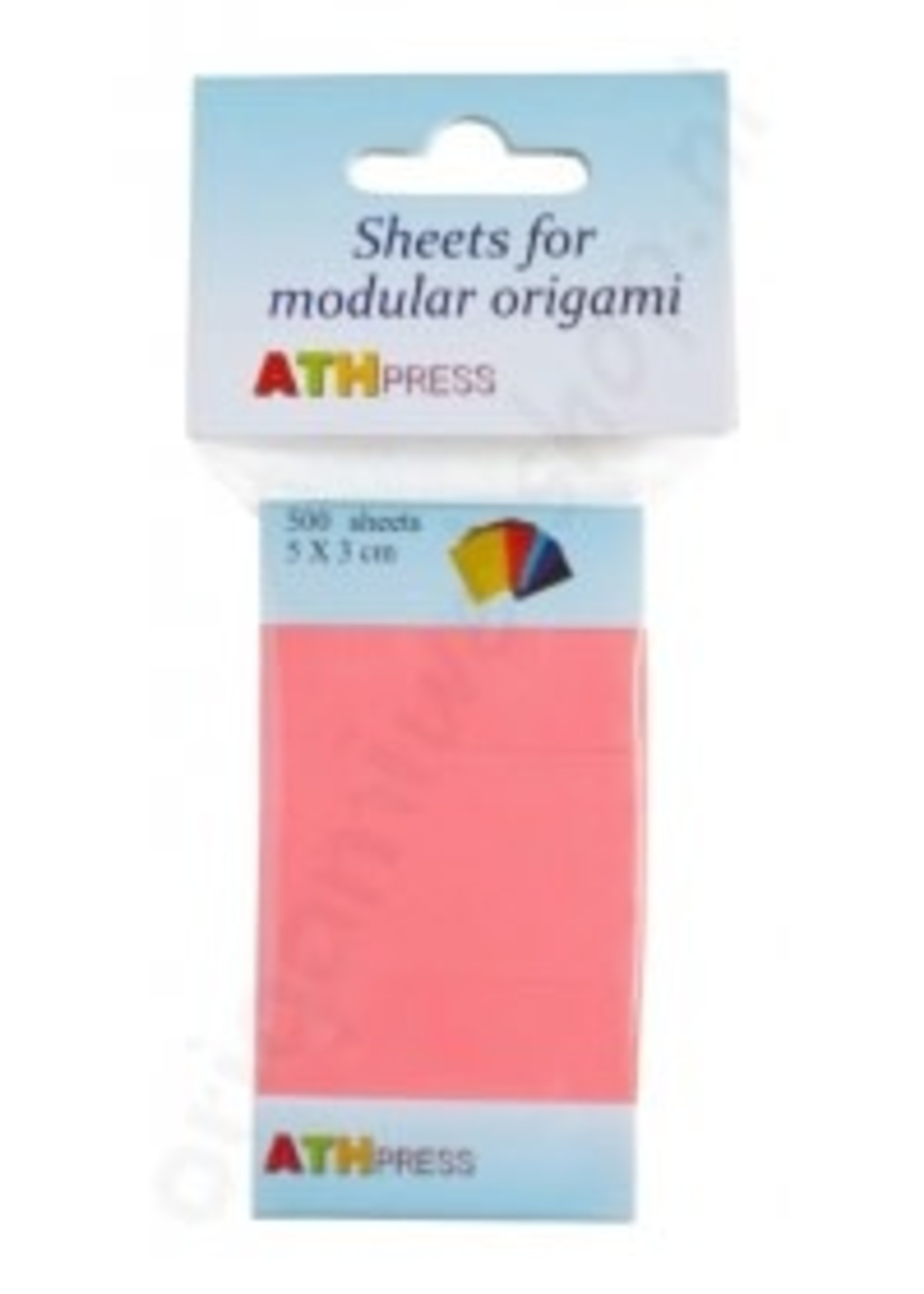 ATH press Blaadjes Voor 3D Origami fluo donker Roze 500 blaadjes