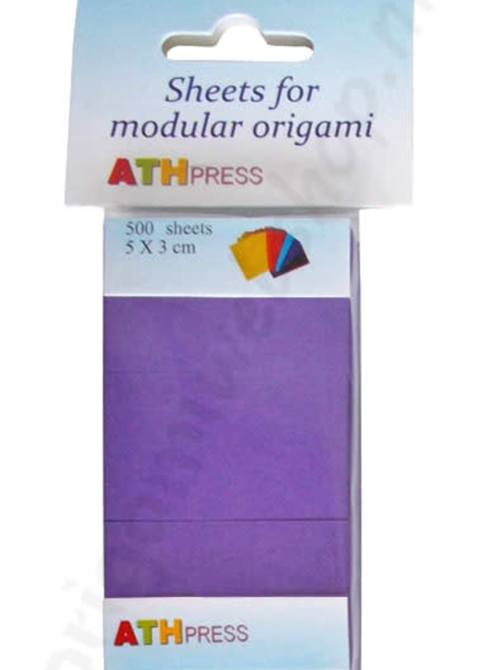 ATH press Blaadjes Voor 3D Origami Paars 500 blaadjes