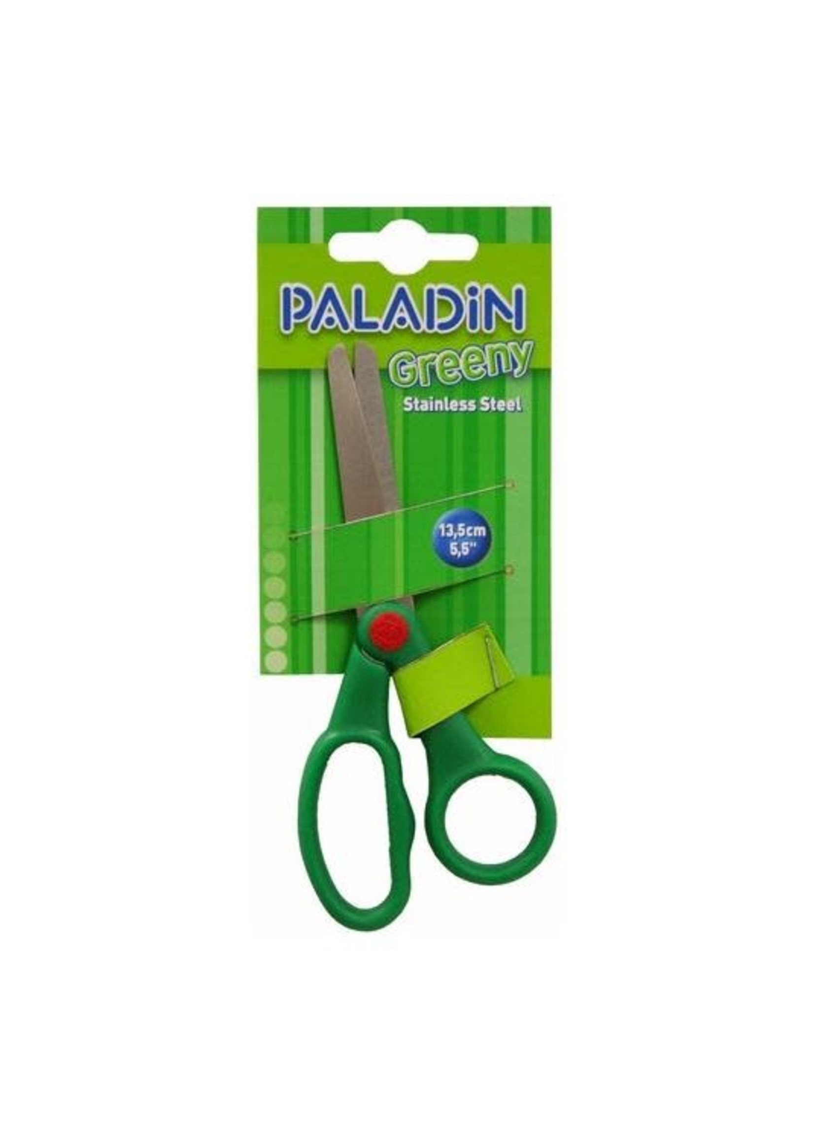 Paladin Paladin Schaar 'Greeny' 13,5cm / 5,5' voor rechtshandigen, uit roestvrij staal - blister