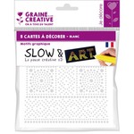 graine creative Kaarten Om Te Maken SLOW & ART 350g 15X15CM - GRAPHIQUE WIT