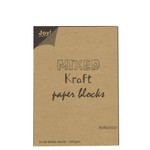 Joy Crafts! Mixed Kraft paperbloc A6 3x20pcs