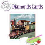 Find It Media Dotty Designs Diamond Cards - Vintage Locomotive