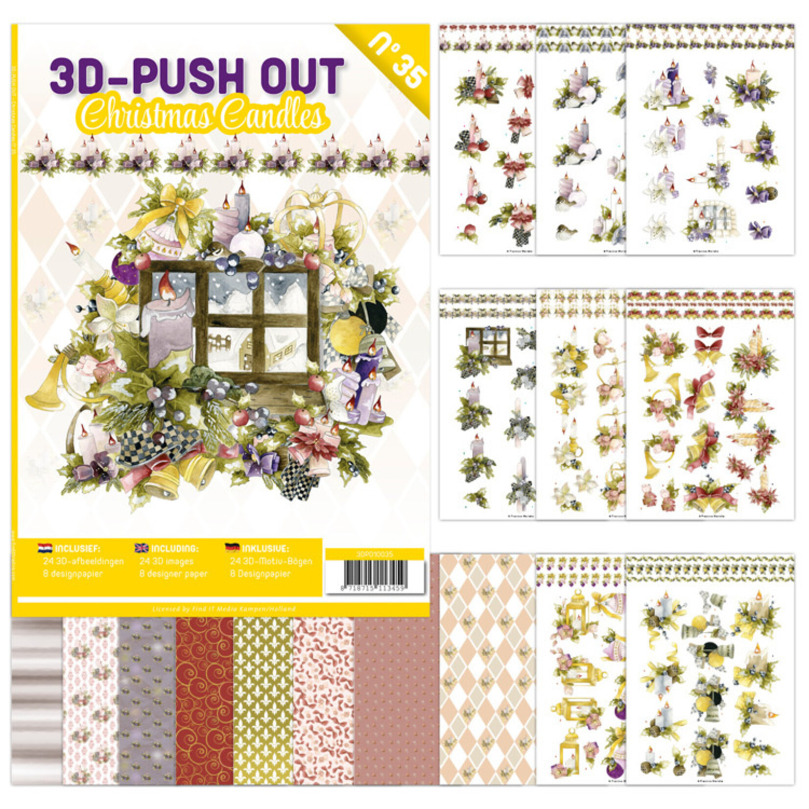 find it 3D-push out n°35 christmas candles