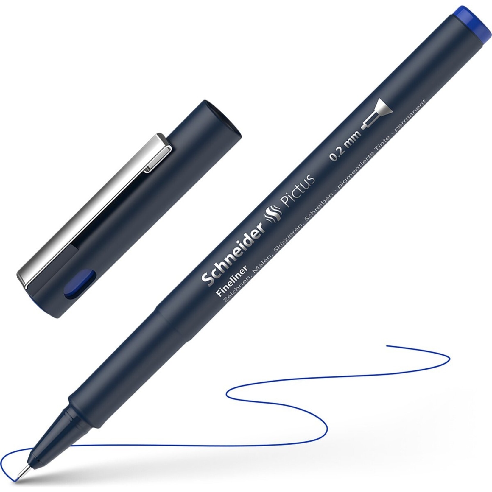 schneider fineliner schneider 0.2 blauw