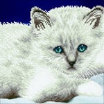 Diamond Dotz Diamond Art White Cat - Leisure Arts