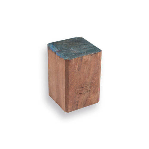 Houten blok stalen bandenstamper Houten blok stalen bandenstamper
