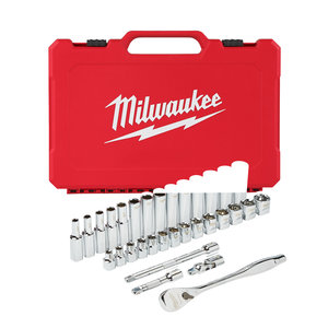 Milwaukee Doppenset 3/8” FOUR FLAT™ (32-delig)