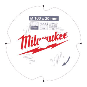 Milwaukee Cirkelzaagblad vezelplaat 160 x 20 x 2,2 D 4T +10°