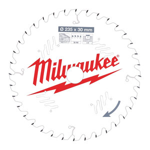 Milwaukee Cirkelzaagblad hout 235 x 30 x 2,4 ATB 36T +15°
